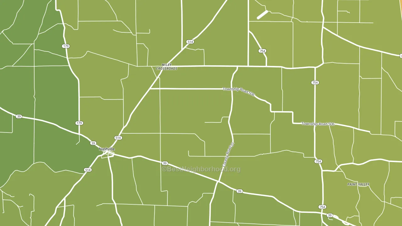 Big Prairie, OH block-group voter-turnout map