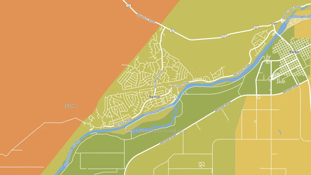 Big River, CA block-group voter-turnout map