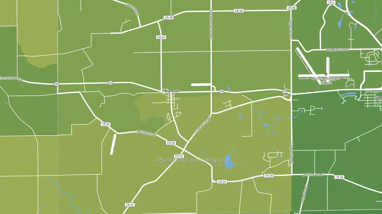 Big Rock, IL block-group voter-turnout map
