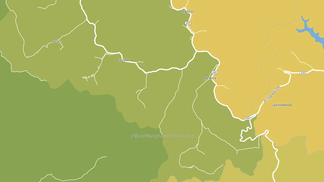 Big Rock, KY block-group voter-turnout map