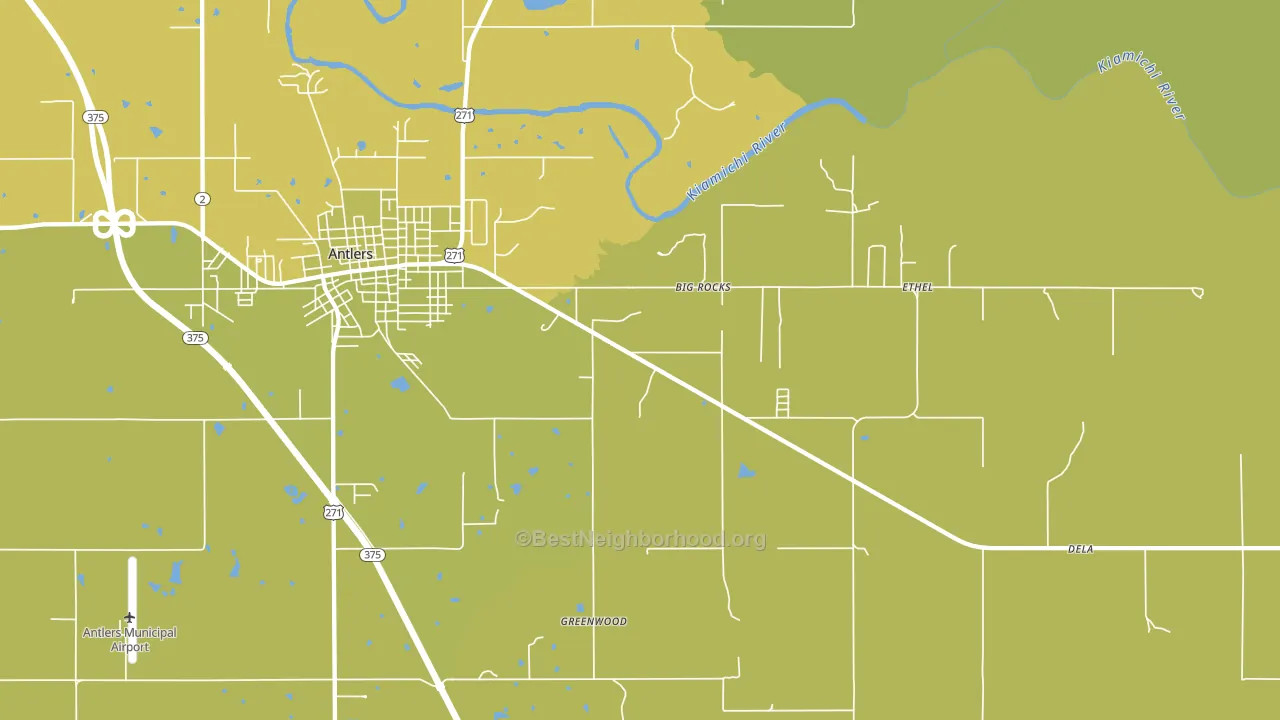Big Rocks, OK block-group voter-turnout map