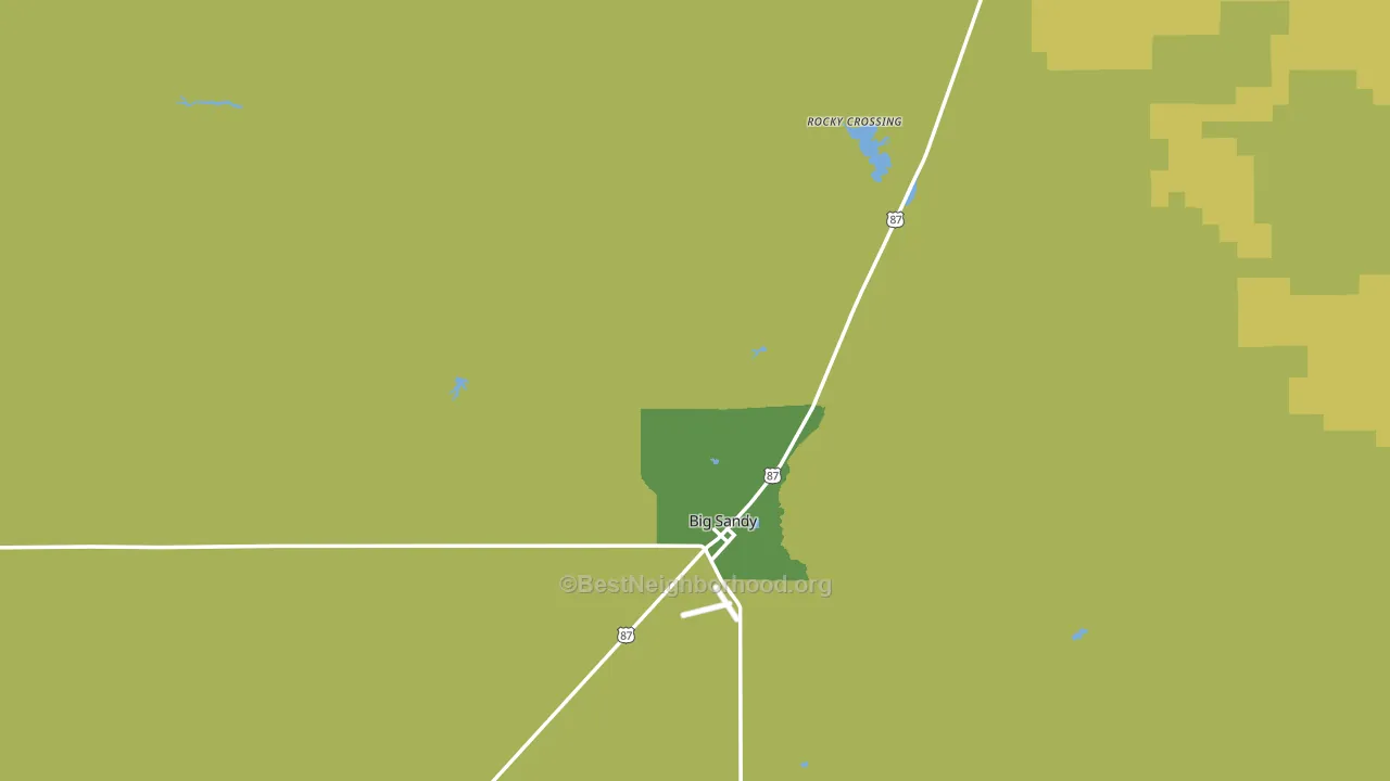Big Sandy, MT block-group voter-turnout map