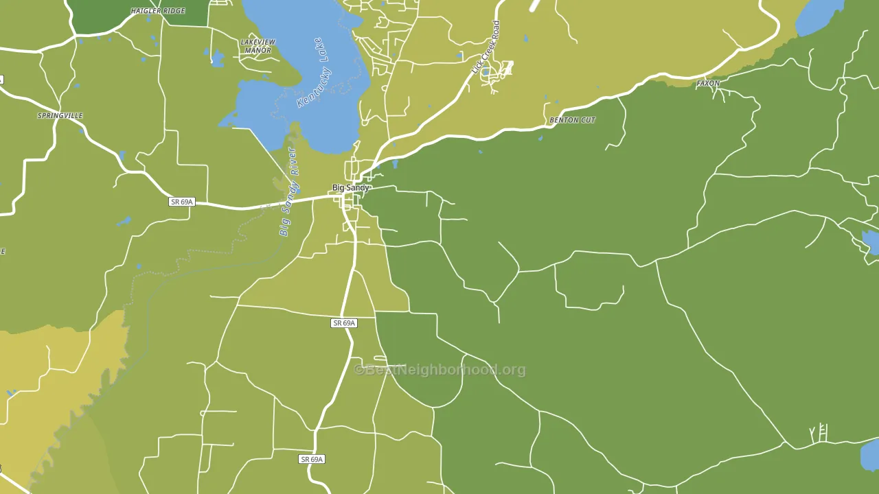 Big Sandy, TN block-group voter-turnout map