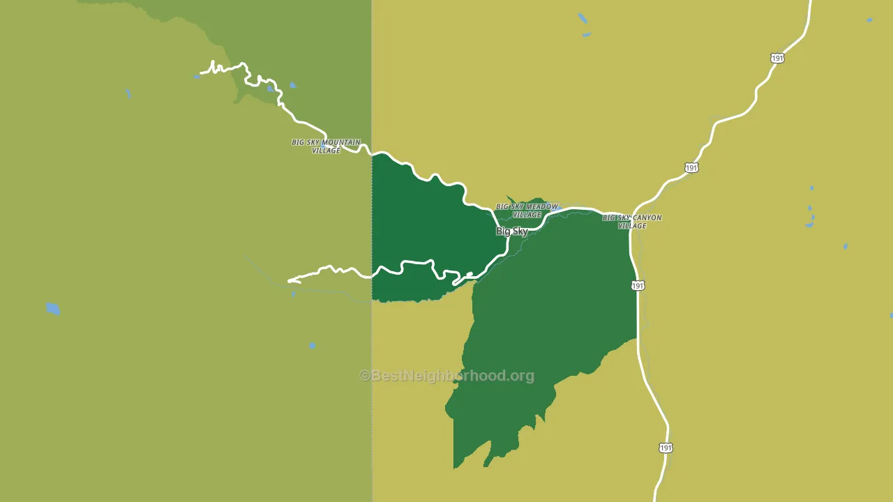 Big Sky, MT block-group voter-turnout map