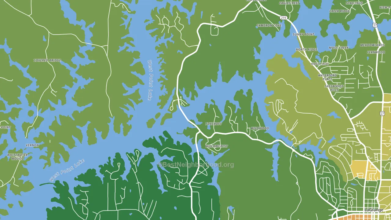 Big Springs, GA block-group voter-turnout map