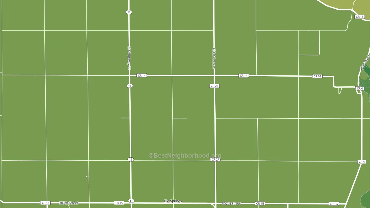 Big Springs, SD block-group voter-turnout map