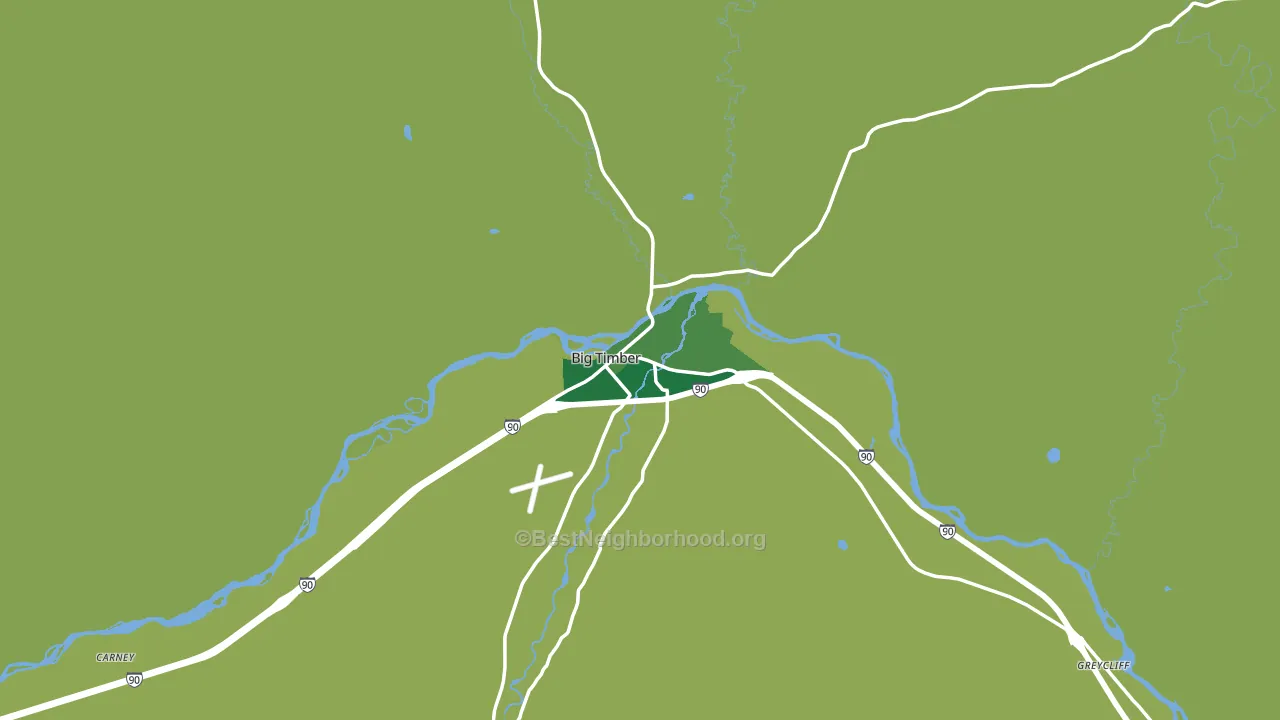 Big Timber, MT block-group voter-turnout map