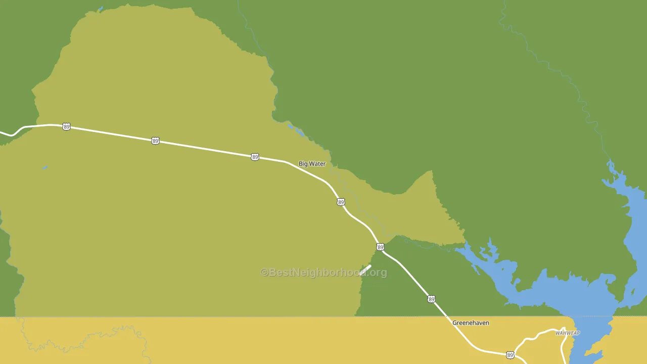 Big Water, UT block-group voter-turnout map