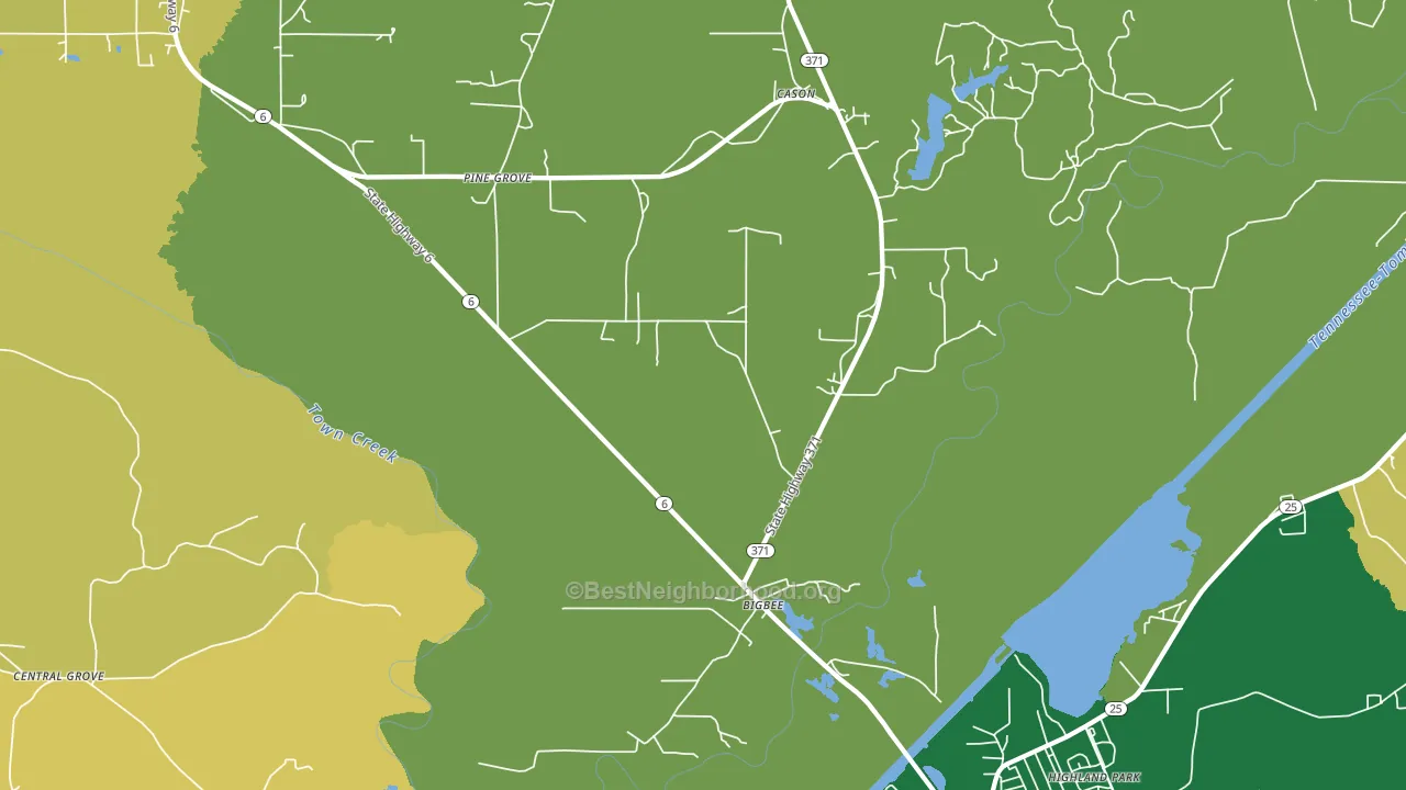 Bigbee, MS block-group voter-turnout map