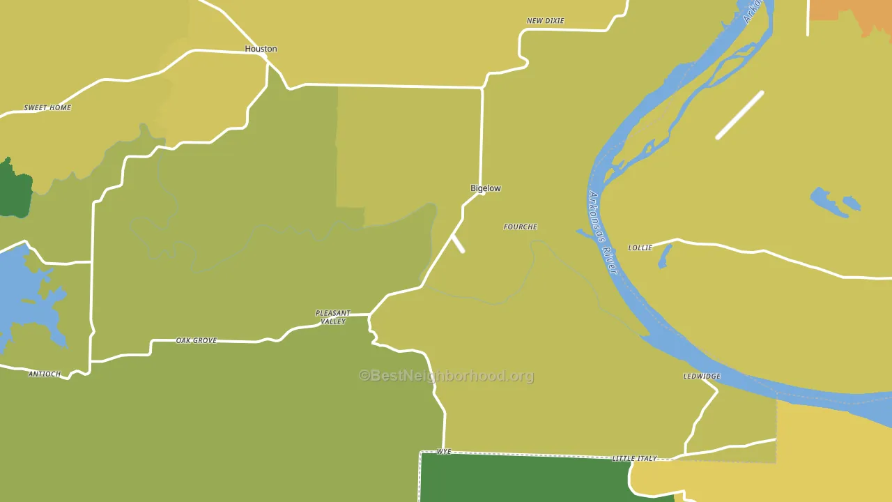 Bigelow, AR block-group voter-turnout map