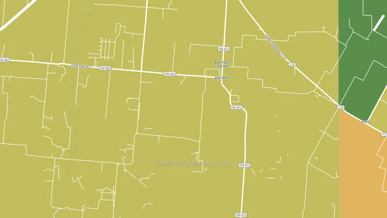 Bigfoot, TX block-group voter-turnout map