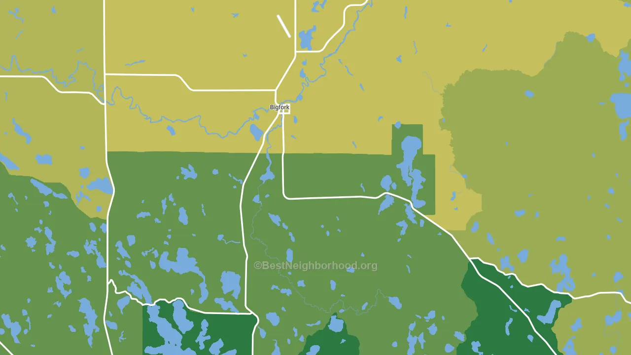 Bigfork, MN block-group voter-turnout map