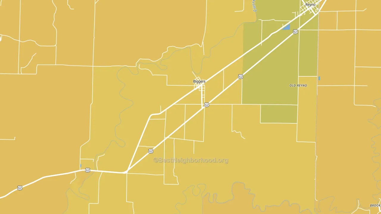 Biggers, AR block-group voter-turnout map