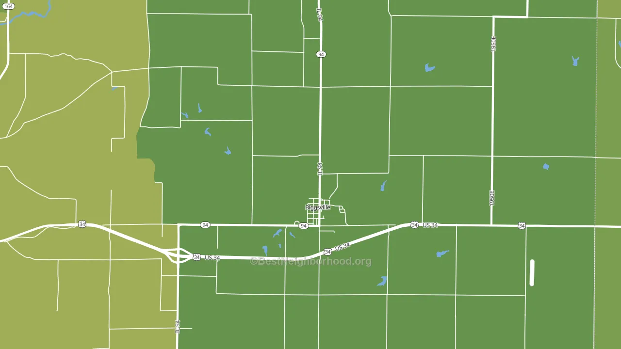 Biggsville, IL block-group voter-turnout map