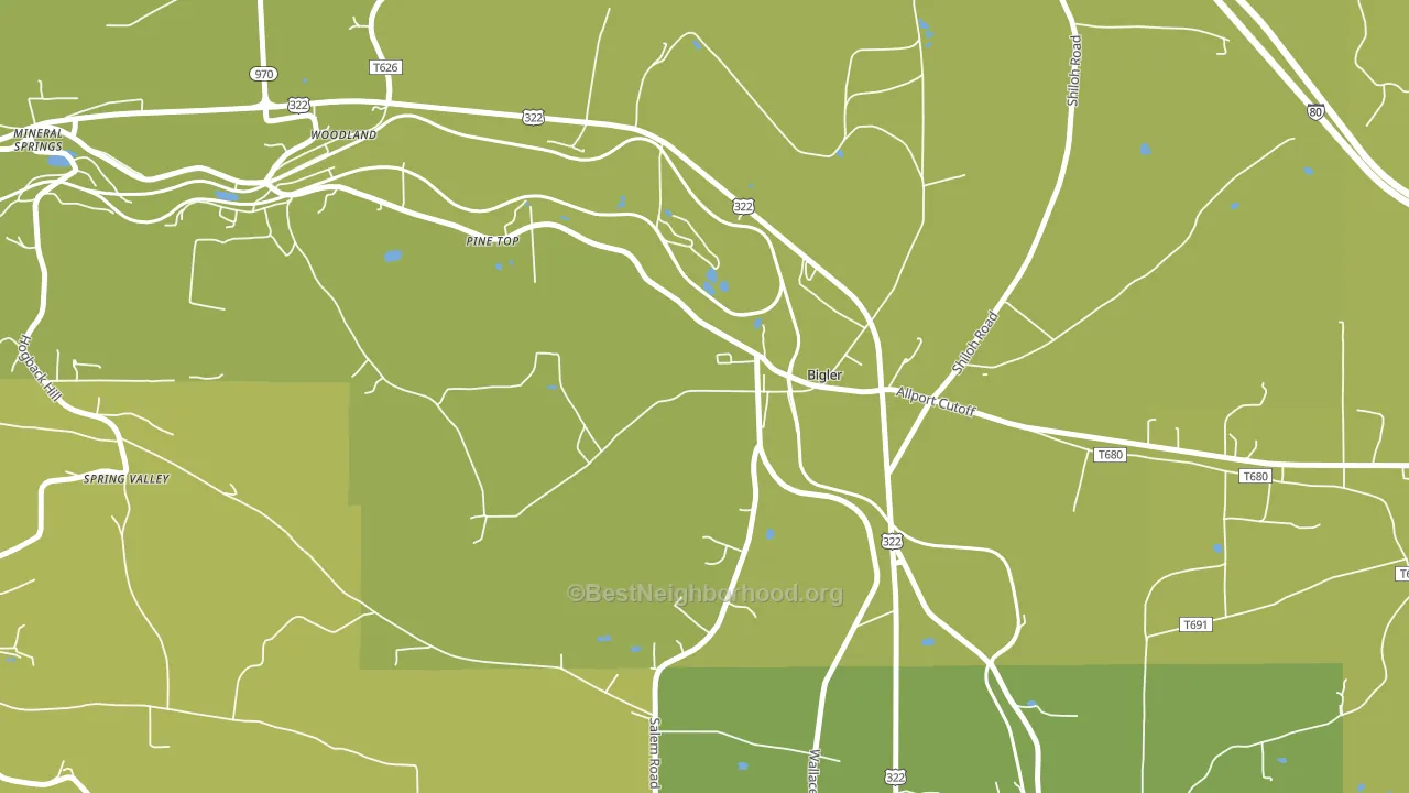 Bigler, PA block-group voter-turnout map
