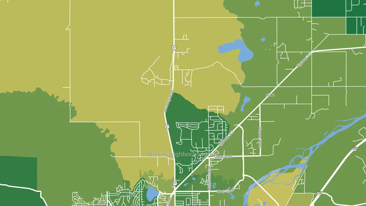 Billings Heights, MT block-group voter-turnout map