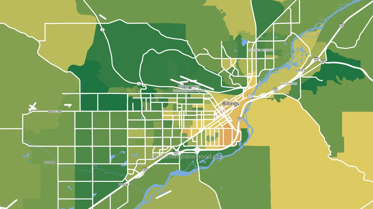 Billings, MT block-group voter-turnout map