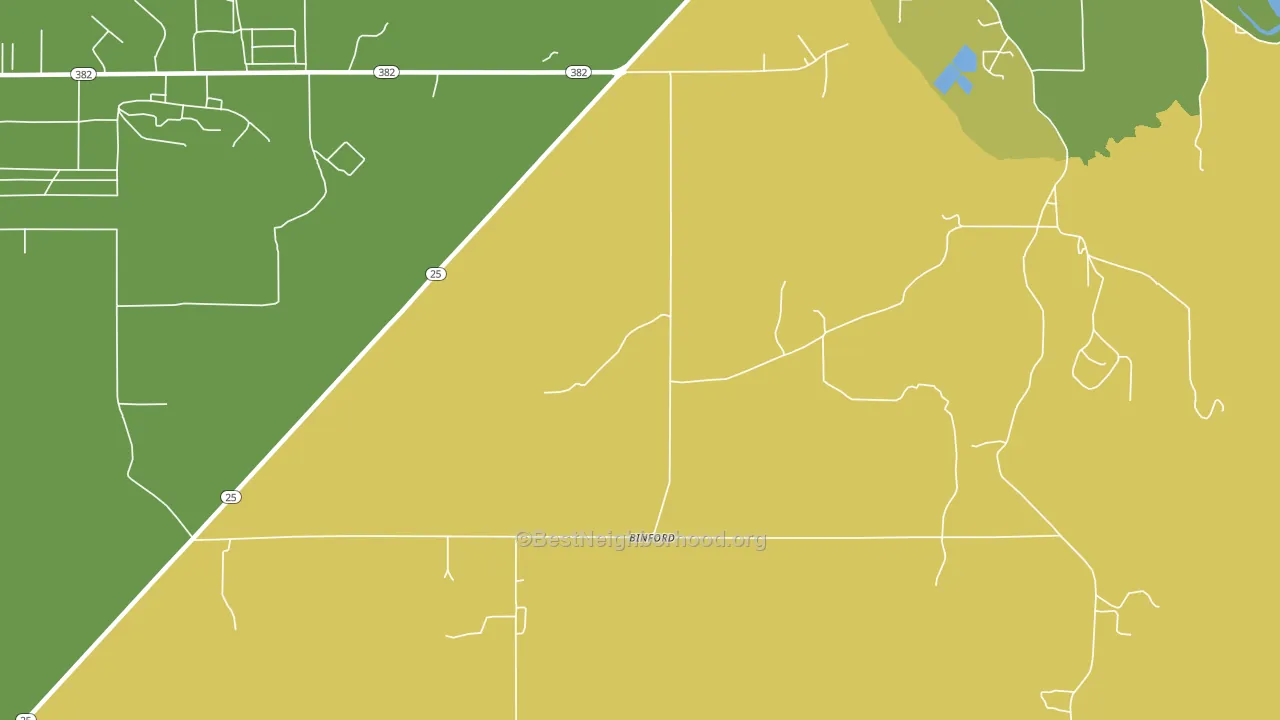 Binford, MS block-group voter-turnout map