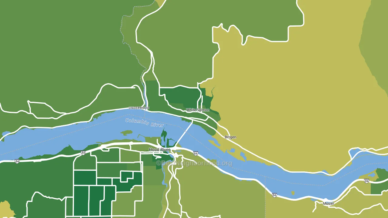 Bingen, WA block-group voter-turnout map