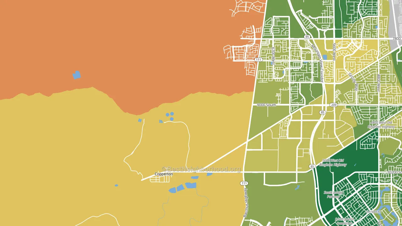 Bingham Canyon, UT block-group voter-turnout map