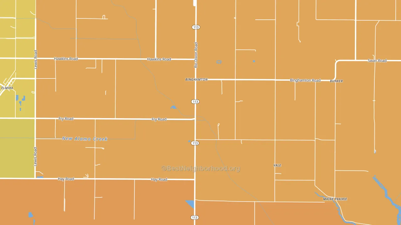 Binghamton, CA block-group voter-turnout map