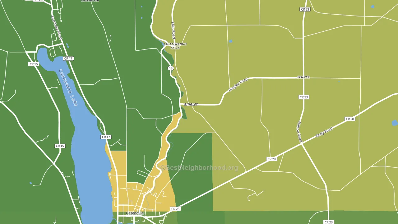 Bingley, NY block-group voter-turnout map