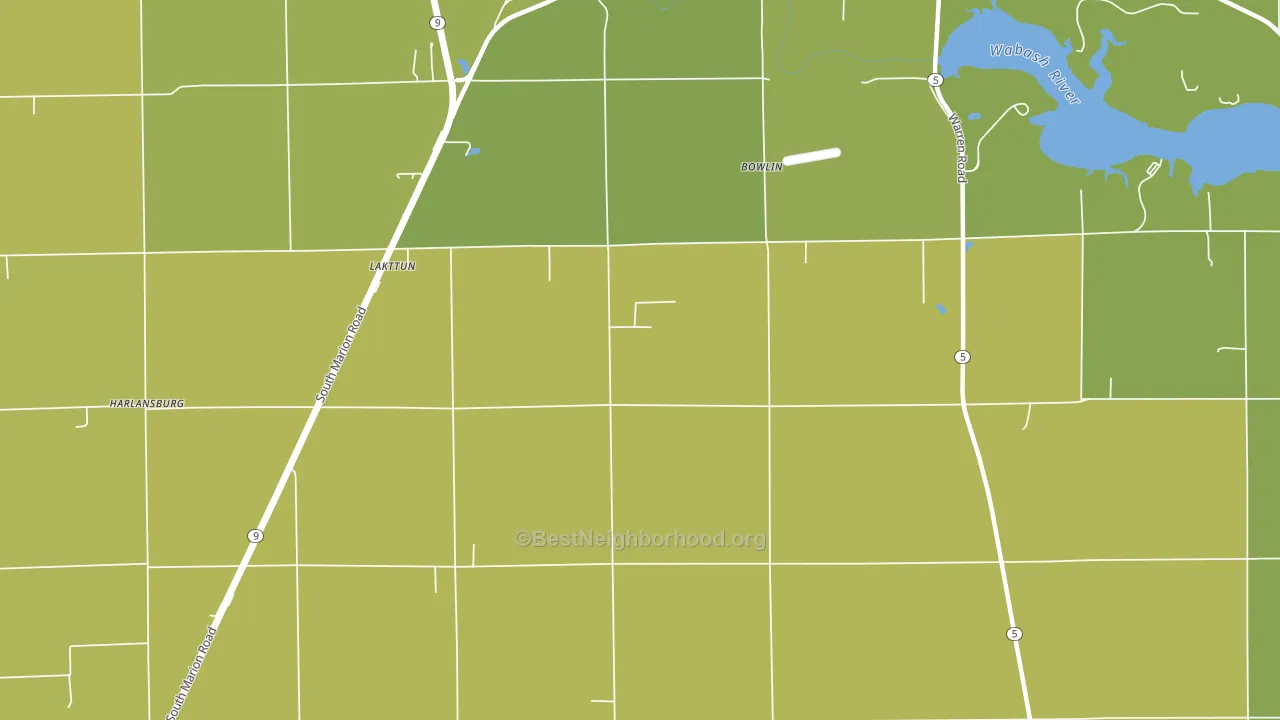 Bippus, IN block-group voter-turnout map