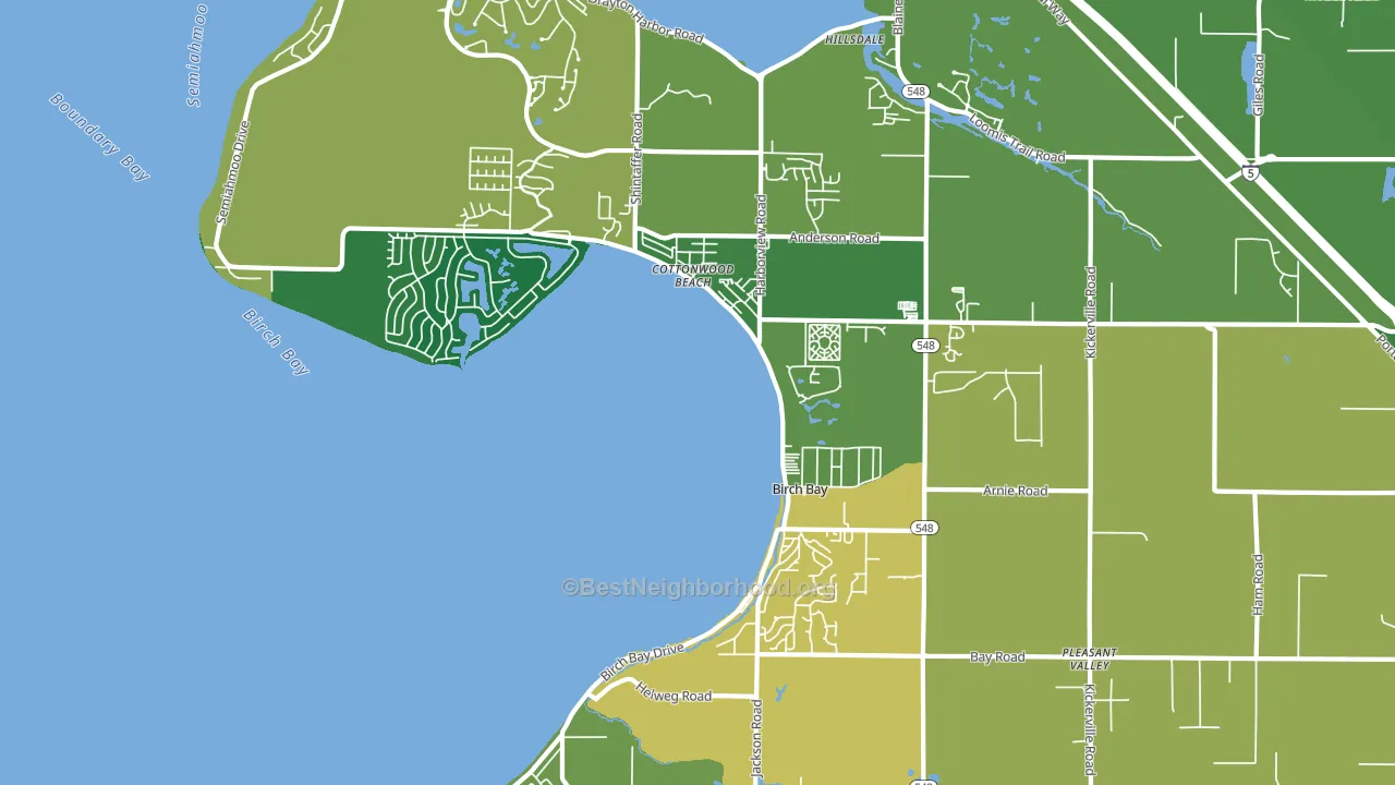 Birch Bay, WA block-group voter-turnout map