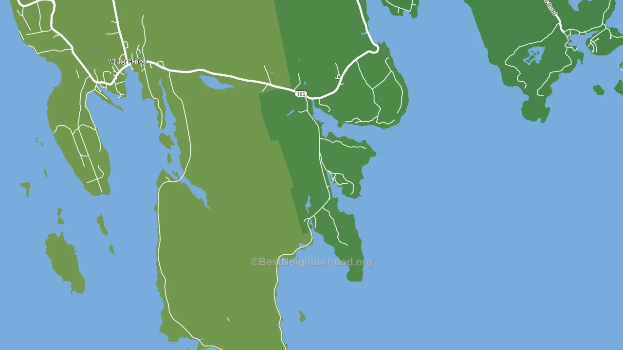 Birch Harbor, ME block-group voter-turnout map