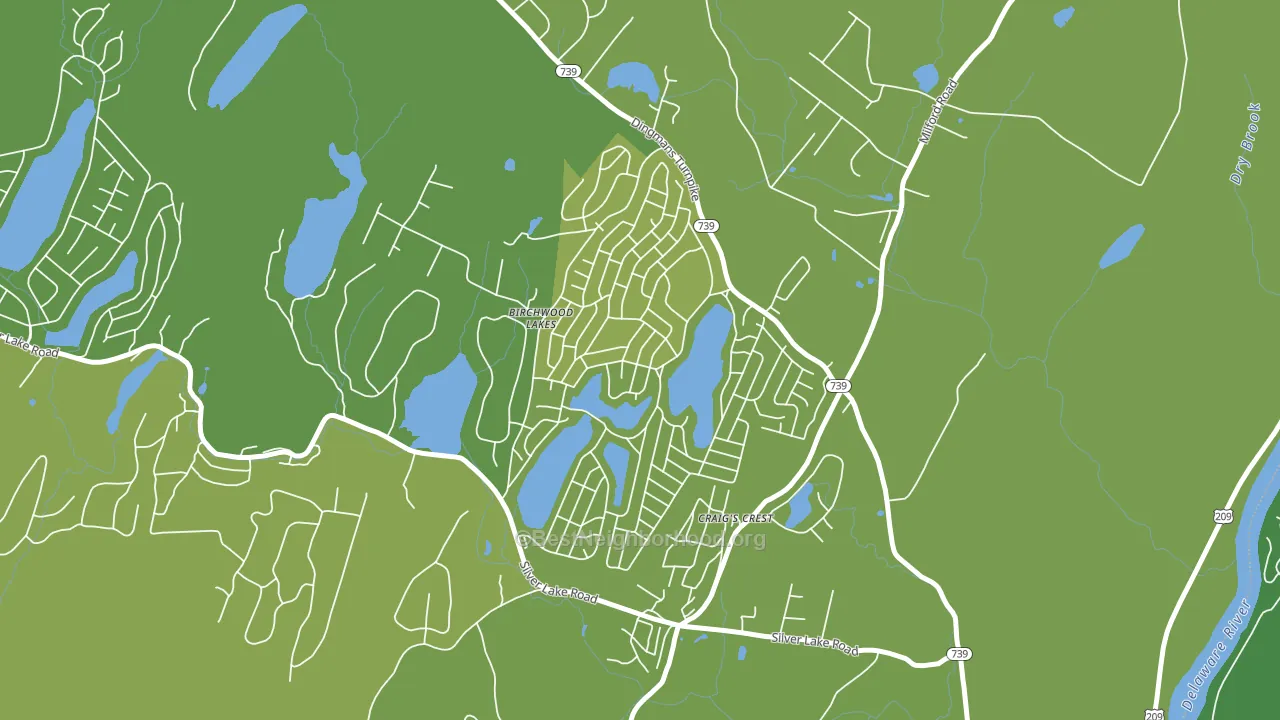 Birchwood Lakes, PA block-group voter-turnout map