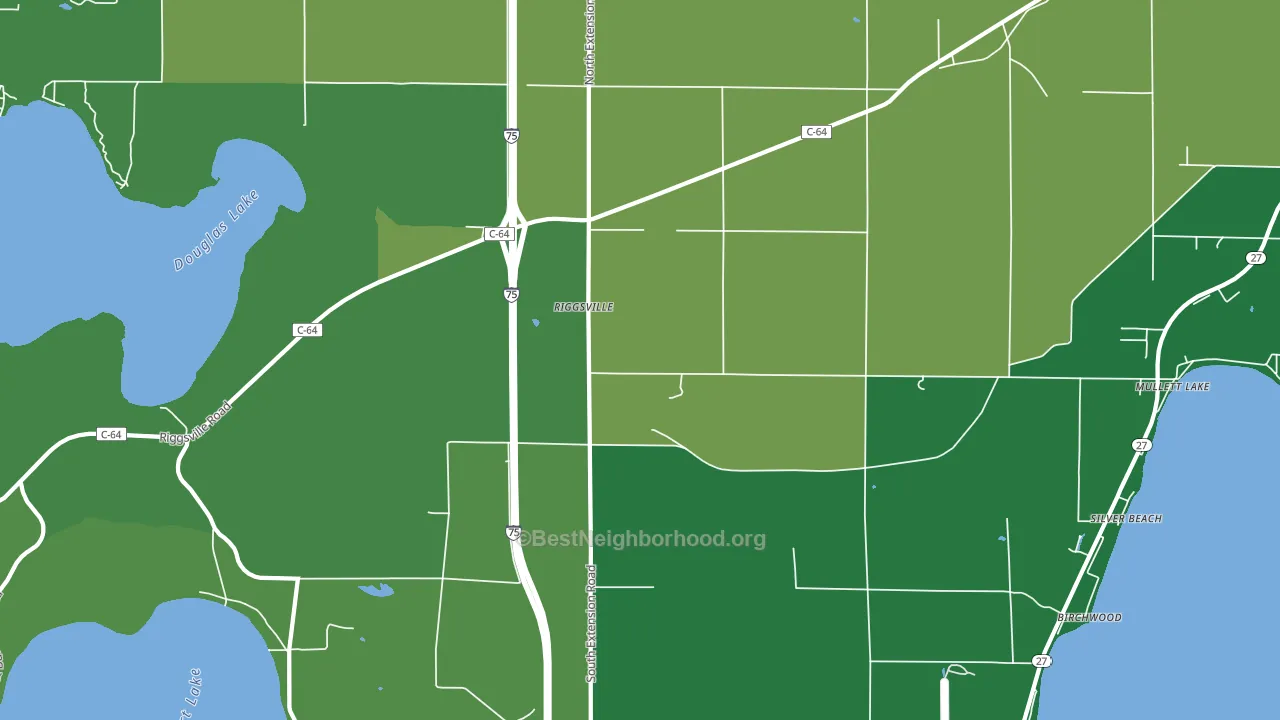 Birchwood, MI block-group voter-turnout map