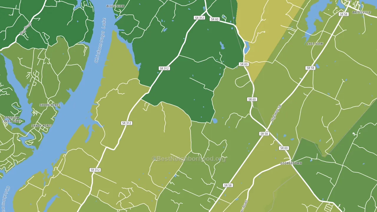 Birchwood, TN block-group voter-turnout map