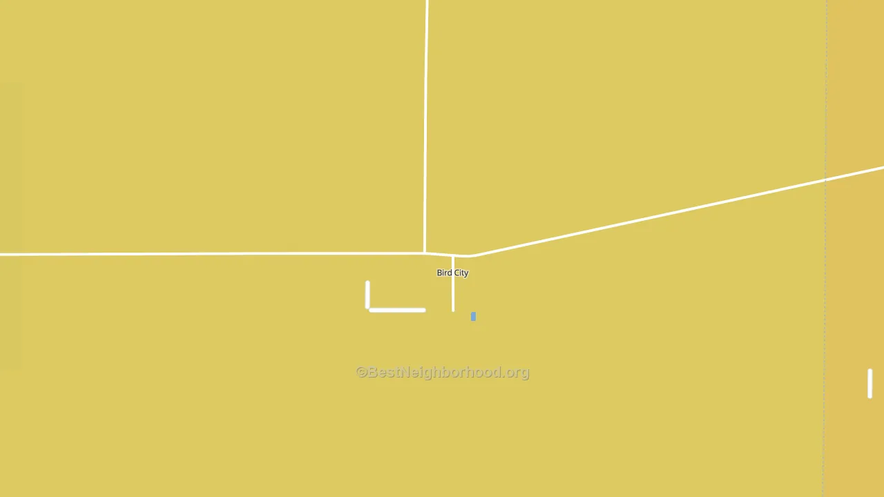 Bird City, KS block-group voter-turnout map