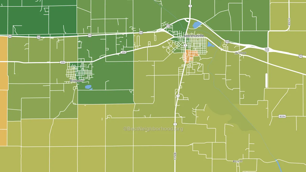 Birds, IL block-group voter-turnout map