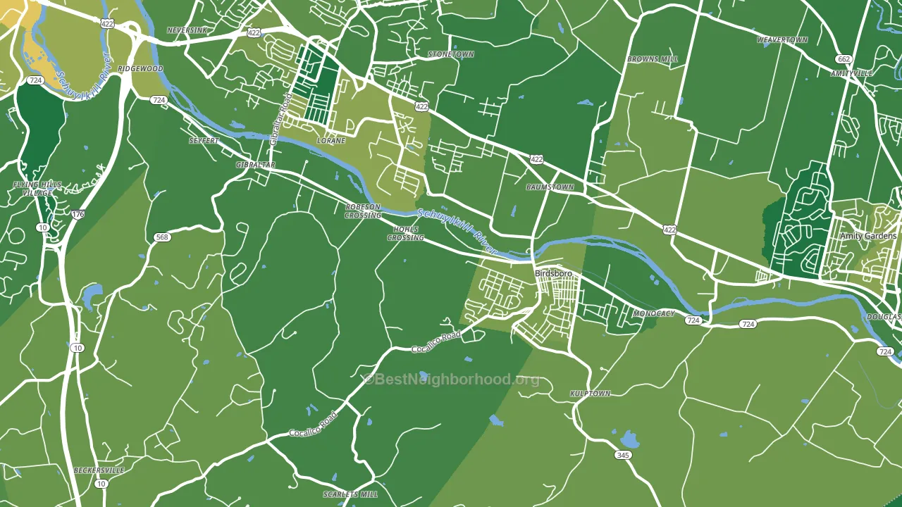 Birdsboro, PA block-group voter-turnout map
