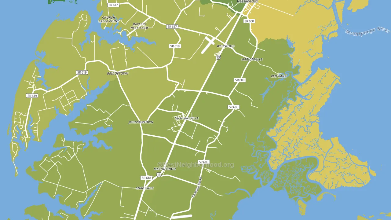Birdsnest, VA block-group voter-turnout map