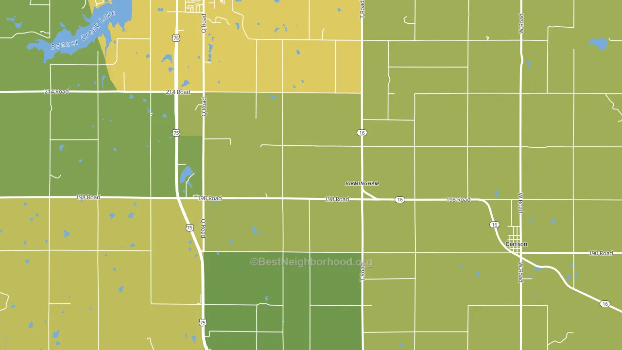 Birmingham, KS block-group voter-turnout map