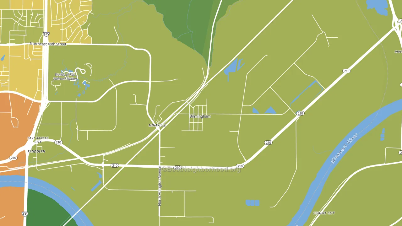 Birmingham, MO block-group voter-turnout map