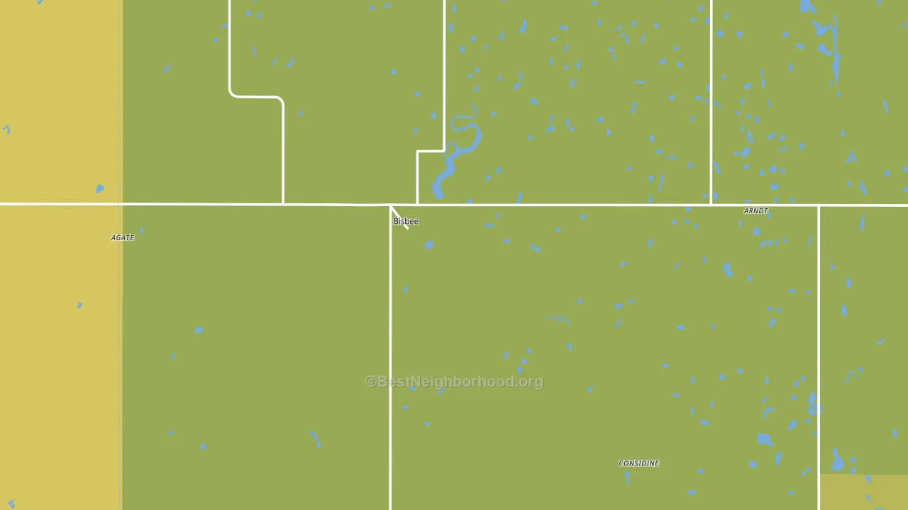 Bisbee, ND block-group voter-turnout map