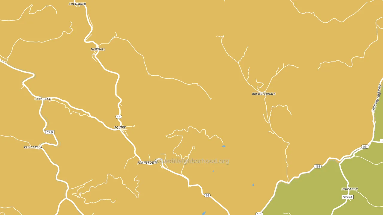 Bishop, WV block-group voter-turnout map