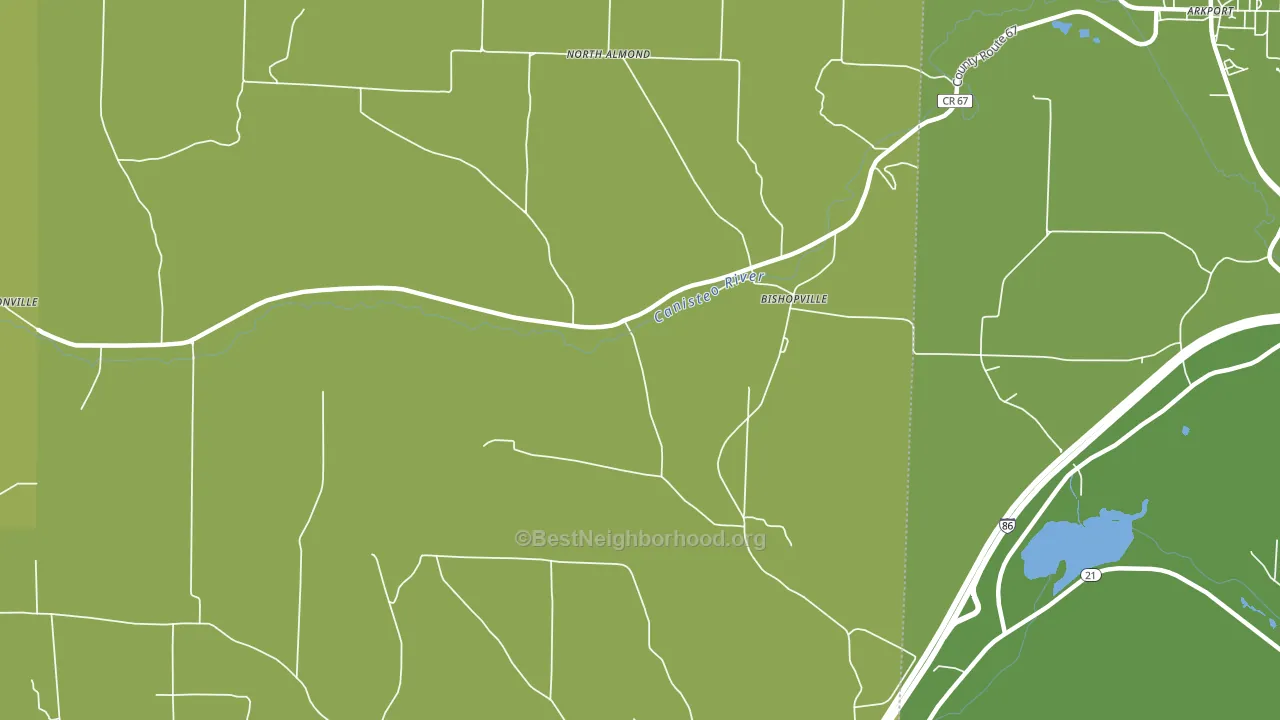 Bishopville, NY block-group voter-turnout map
