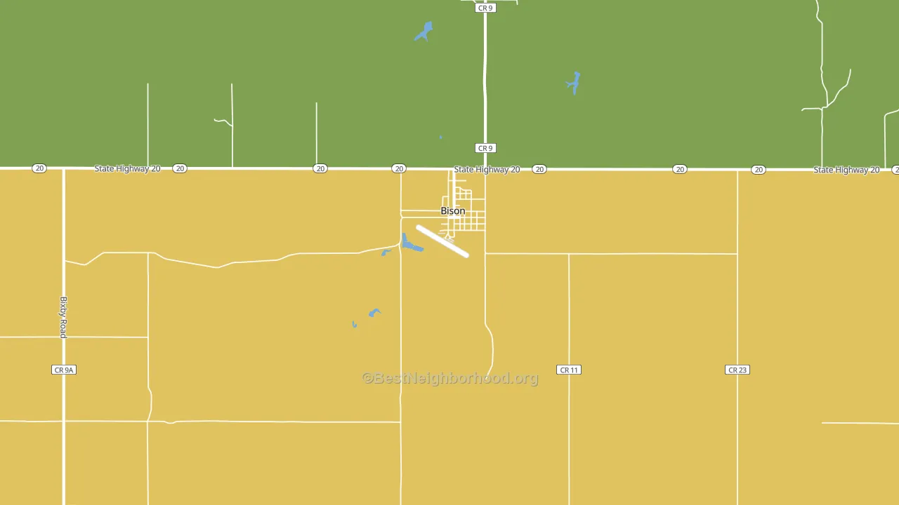 Bison, SD block-group voter-turnout map