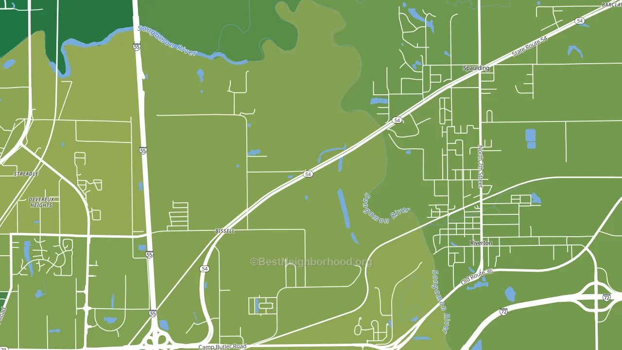 Bissell, IL block-group voter-turnout map