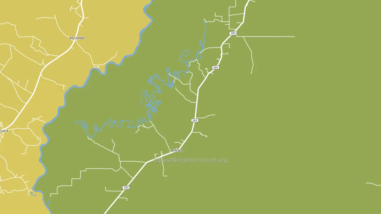 Bivens, LA block-group voter-turnout map