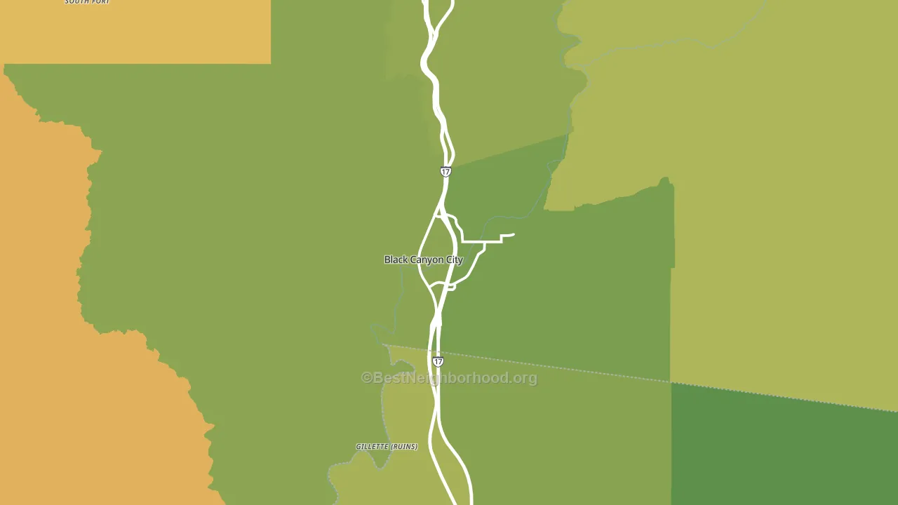 Black Canyon City, AZ block-group voter-turnout map
