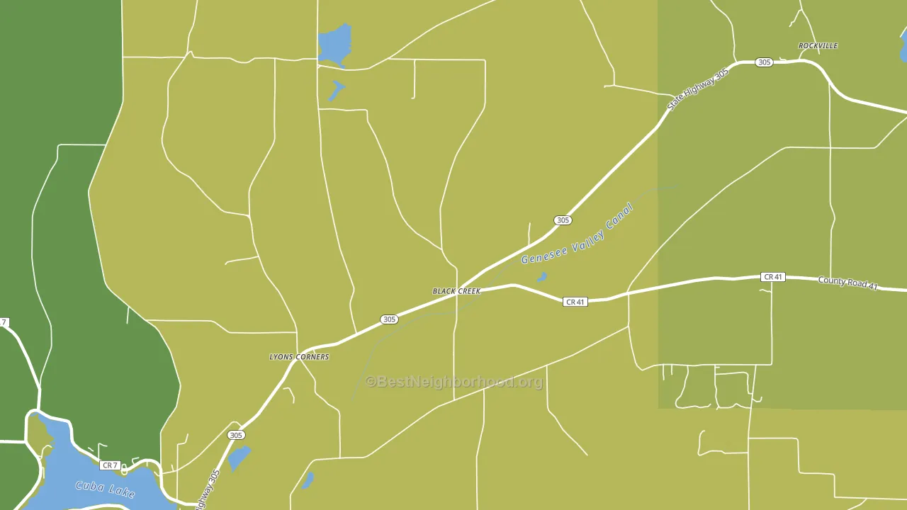 Black Creek, NY block-group voter-turnout map