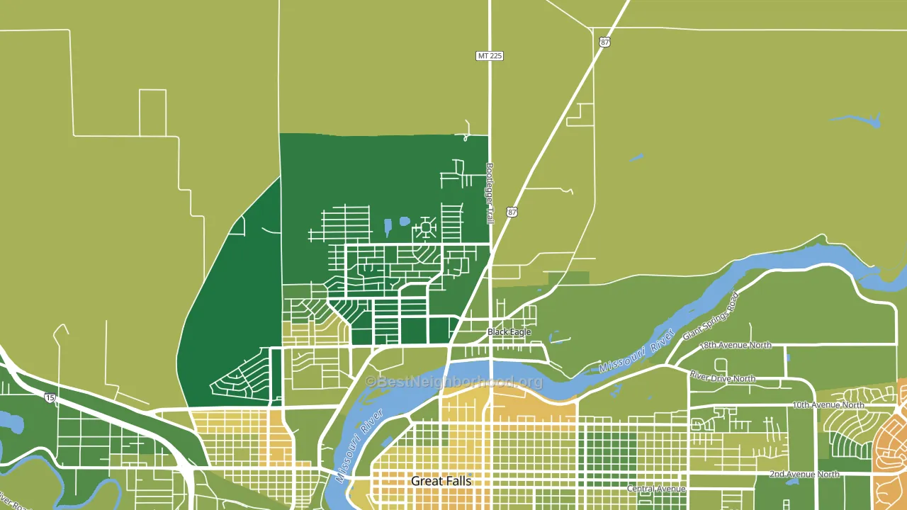 Black Eagle, MT block-group voter-turnout map
