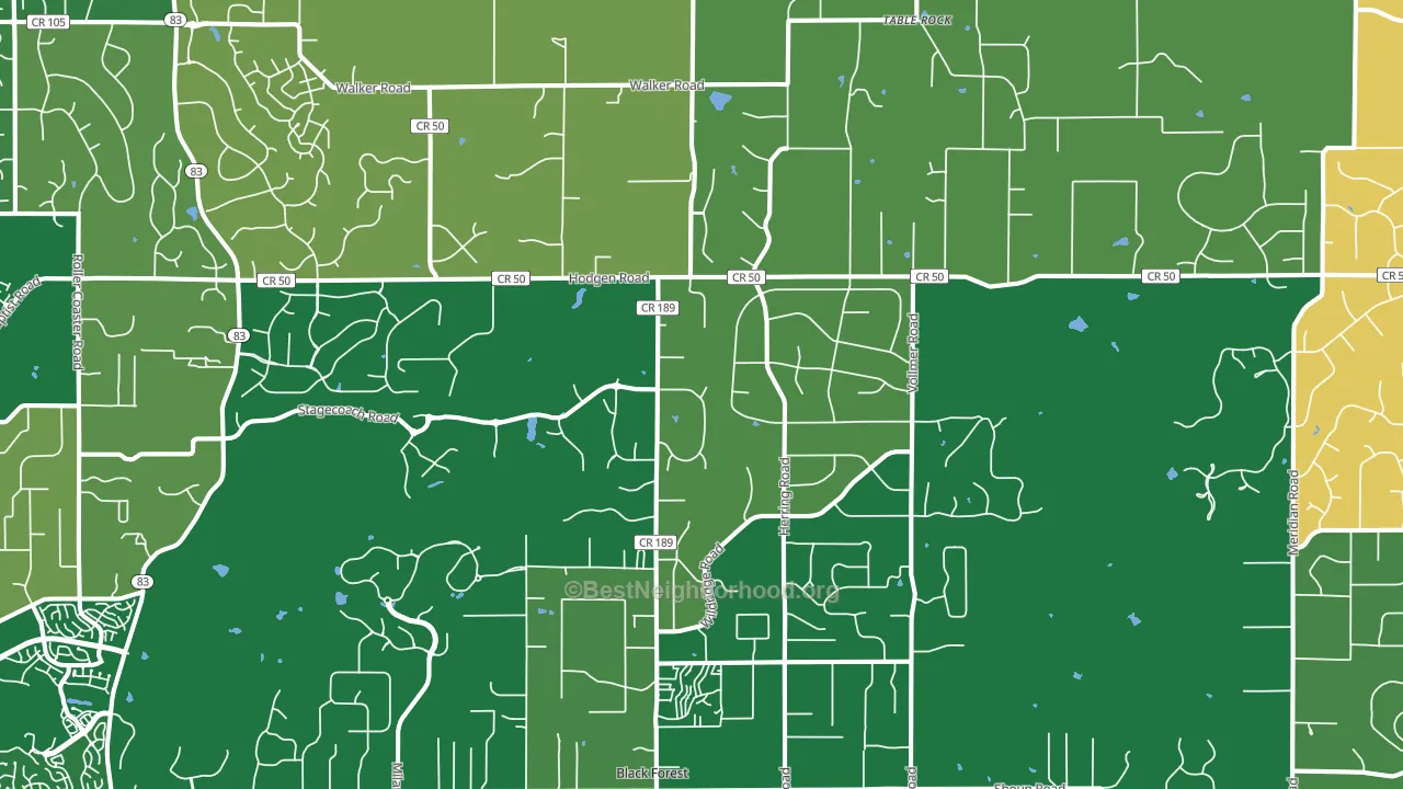 Black Forest, CO block-group voter-turnout map