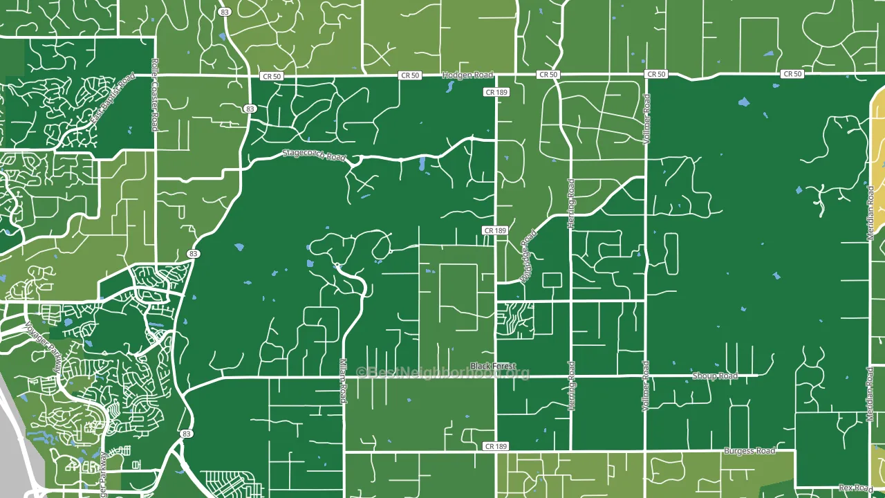 Black Forest, Colorado Springs, CO block-group voter-turnout map