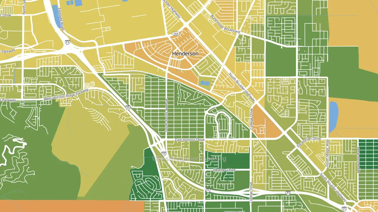 Black Mountain, Henderson, NV block-group voter-turnout map